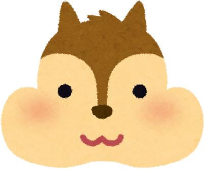 Cute Squirrel Face Illustration with Chubby Cheeks